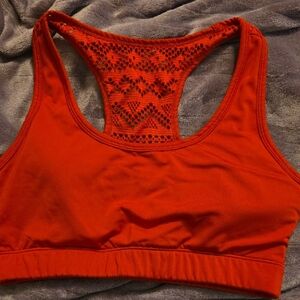 Women's Orange Lace Racerback Bralette